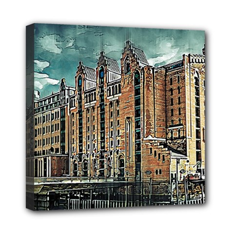 Architecture City Building Travel Mini Canvas 8  X 8  (stretched) by Pakrebo