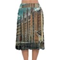 Architecture City Building Travel Velvet Flared Midi Skirt View2