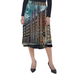 Architecture City Building Travel Classic Velour Midi Skirt  by Pakrebo