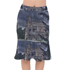 Castle Mansion Architecture House Mermaid Skirt by Pakrebo