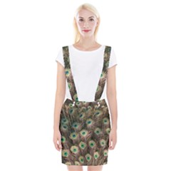Bird Peacock Tail Feathers Braces Suspender Skirt by Pakrebo