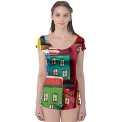 Houses Handmade Cultural Boyleg Leotard  by Pakrebo