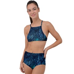 Trees Road Moonlight Avenue High Waist Tankini Set by Nexatart