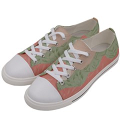 Blush Pink Landscape Women s Low Top Canvas Sneakers by charliecreates
