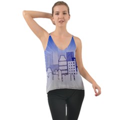 City Architecture Building Skyline Chiffon Cami by Pakrebo