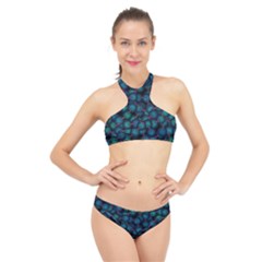 Background Abstract Textile Design High Neck Bikini Set by HermanTelo