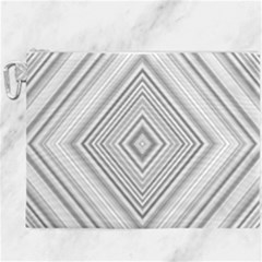 Black White Grey Pinstripes Angles Canvas Cosmetic Bag (xxxl) by HermanTelo