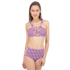 Pattern Abstract Squiggles Gliftex Cage Up Bikini Set by HermanTelo