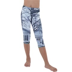 Bowling Green Prout Chapel Kids  Lightweight Velour Capri Leggings  by Riverwoman