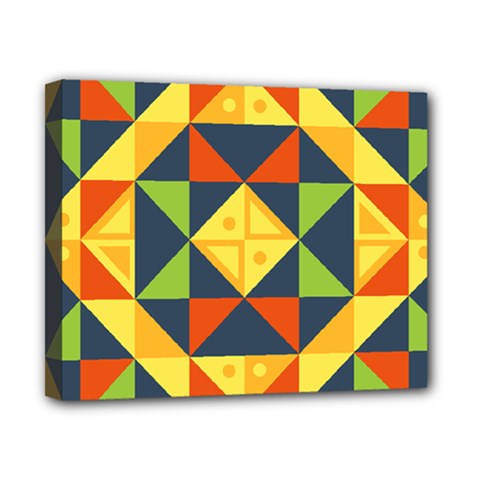 Background Geometric Color Plaid Canvas 10  X 8  (stretched) by Mariart