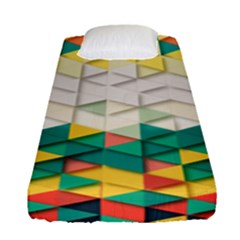 Background Triangle Fitted Sheet (single Size) by HermanTelo