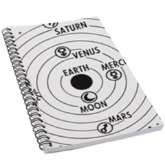 Earth Geocentric Jupiter Mars 5 5  X 8 5  Notebook by HermanTelo