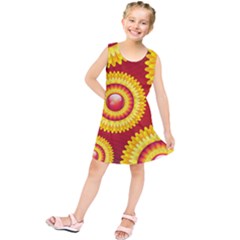 Floral Abstract Background Texture Kids  Tunic Dress by HermanTelo