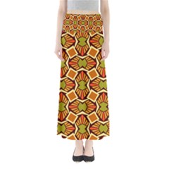 Geometry Shape Retro Full Length Maxi Skirt by HermanTelo