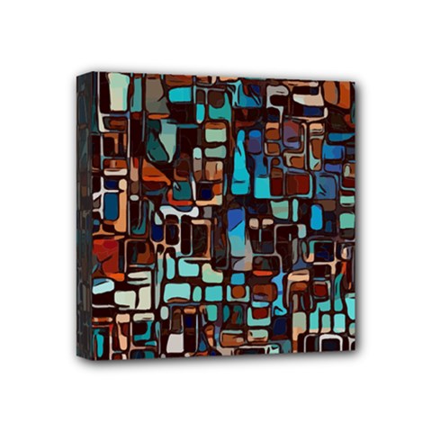 Mosaic Abstract Mini Canvas 4  X 4  (stretched) by HermanTelo