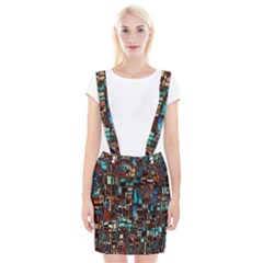 Mosaic Abstract Braces Suspender Skirt by HermanTelo