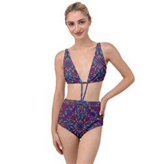 Kaleidoscope Triangle Curved Tied Up Two Piece Swimsuit by HermanTelo