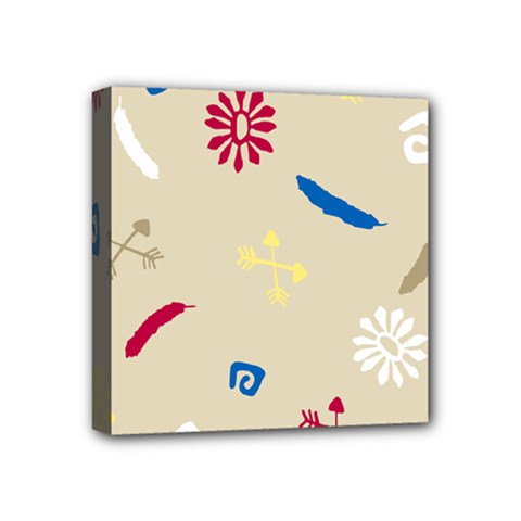 Pattern Culture Tribe American Mini Canvas 4  X 4  (stretched) by HermanTelo
