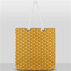 Pattern Halloween Pumpkin Color Leaf Full Print Rope Handle Tote (large) by HermanTelo