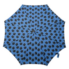 Girl Face Blue Hook Handle Umbrellas (medium) by snowwhitegirl