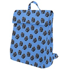 Girl Face Blue Flap Top Backpack by snowwhitegirl