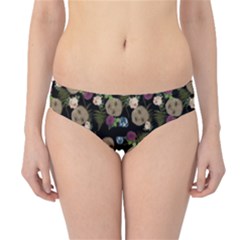 Cracked Doll Pattern Black Hipster Bikini Bottoms by snowwhitegirl