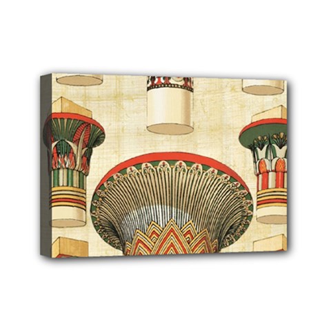 Egyptian Architecture Column Mini Canvas 7  X 5  (stretched) by Sapixe