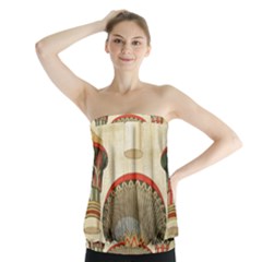 Egyptian Architecture Column Strapless Top by Sapixe