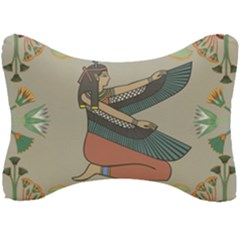 Egyptian Woman Wings Design Seat Head Rest Cushion by Sapixe