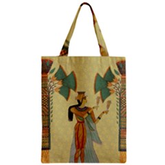 Egyptian Design Man Artifact Royal Zipper Classic Tote Bag by Sapixe