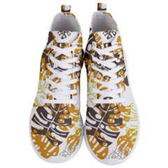 Pattern Leaves Men s Lightweight High Top Sneakers by HermanTelo