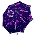 Purple Blue Geometric Pattern Hook Handle Umbrellas (Medium) View2