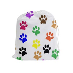 Pawprints Paw Prints Paw Animal Drawstring Pouch (xl) by Sapixe