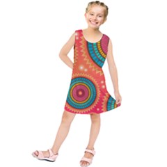 Texture Mosaic Pink Kids  Tunic Dress by HermanTelo