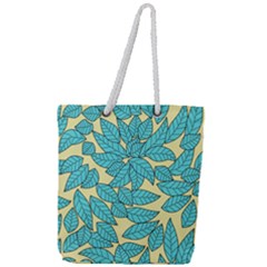 Leaves Dried Full Print Rope Handle Tote (large) by Mariart