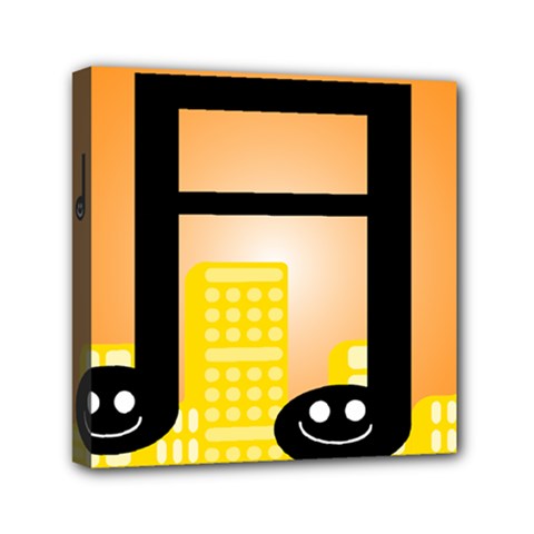 Abstract Anthropomorphic Art Mini Canvas 6  X 6  (stretched) by Bajindul
