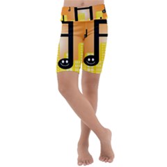 Abstract Anthropomorphic Art Kids  Lightweight Velour Cropped Yoga Leggings by Bajindul