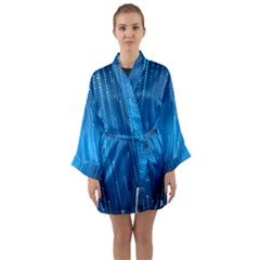 Abstract Rain Space Long Sleeve Kimono Robe by Bajindul