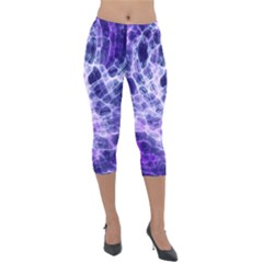 Abstract Space Lightweight Velour Capri Leggings  by Bajindul