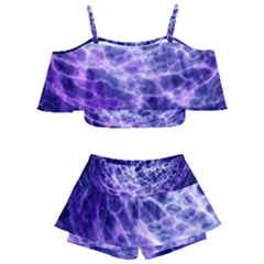 Abstract Space Kids  Off Shoulder Skirt Bikini by Bajindul