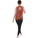 Pattern Background Structure Mock Neck Chiffon Sleeveless Top View2