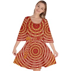 Pattern Background Structure Velour Kimono Dress by Bajindul