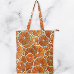 Oranges Background Texture Pattern Double Zip Up Tote Bag by Bajindul