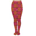 Pattern Red Background Structure Tights View1