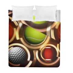 Sport Ball Tennis Golf Football Duvet Cover Double Side (full/ Double Size) by Bajindul