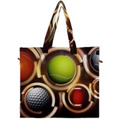 Sport Ball Tennis Golf Football Canvas Travel Bag by Bajindul