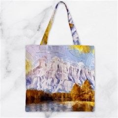 Painting Paint Landscape Nature Zipper Grocery Tote Bag by Pakrebo