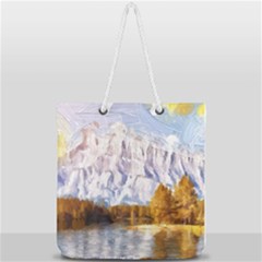 Painting Paint Landscape Nature Full Print Rope Handle Tote (large) by Pakrebo