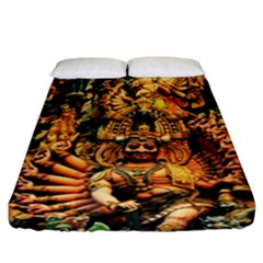 Sculpture Art Temple Tower Fitted Sheet (california King Size) by Pakrebo