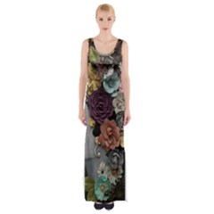 Asian Beauty Maxi Thigh Split Dress by CKArtCreations